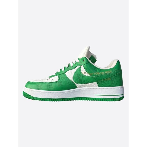 Louis Vuitton Nike Green & White Monogram Air Force 1 - Picture 6 of 8